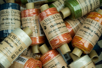 Size 40 sewing thread by Weeks Dye Works. 100% cotton and hand over-dyed. Packaged on 450-yard spools, this colourfast thread is ideal for a number of creative pursuits, including : Quilting, Punchneedle. Our sewing thread can be used on both machine and hand-quilted pieces. 