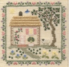 Climbing Rose Cottage by Elizabeth's Needlework Designs