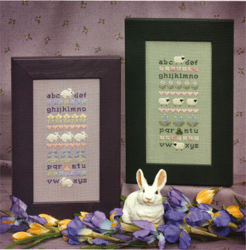 Sheep and Rabbit Sampler by Elizabeth's Needlework Designs