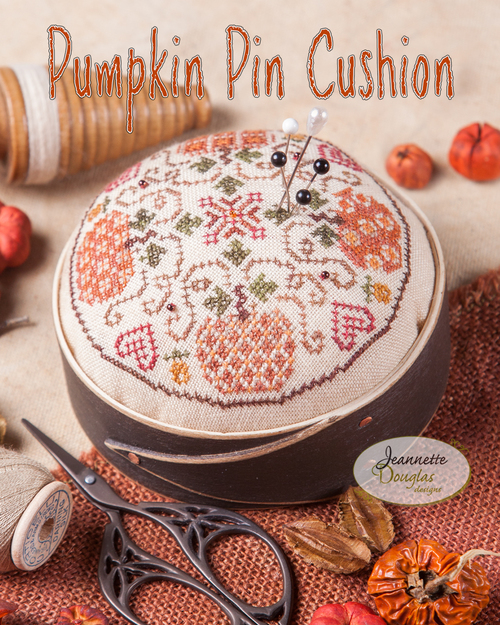Pumpkin Pin Cushion by Jeannette Douglas Designs