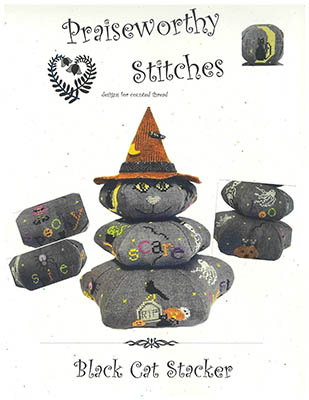 Black Cat Stacker by Praiseworthy Stitches -  RRP £14.00
