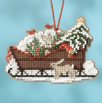 MH16-1735 Woodland Sleigh Ornament  by Mill Hill 