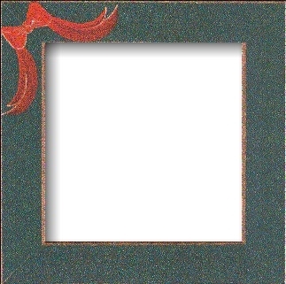GBFRFA8 Matte Green with Hand painted Red Bow Frame 8"X 8".  by Mill Hill