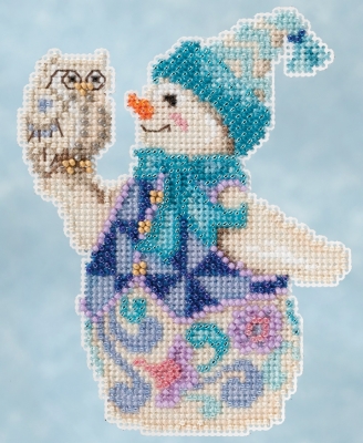 JS20-5103 Snowy Owl Snowman by Mill Hill 