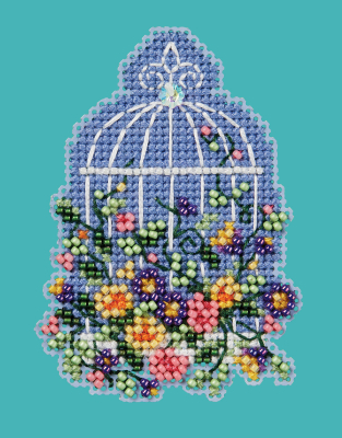   MH18-2416 Floral Birdcage by Mill Hill