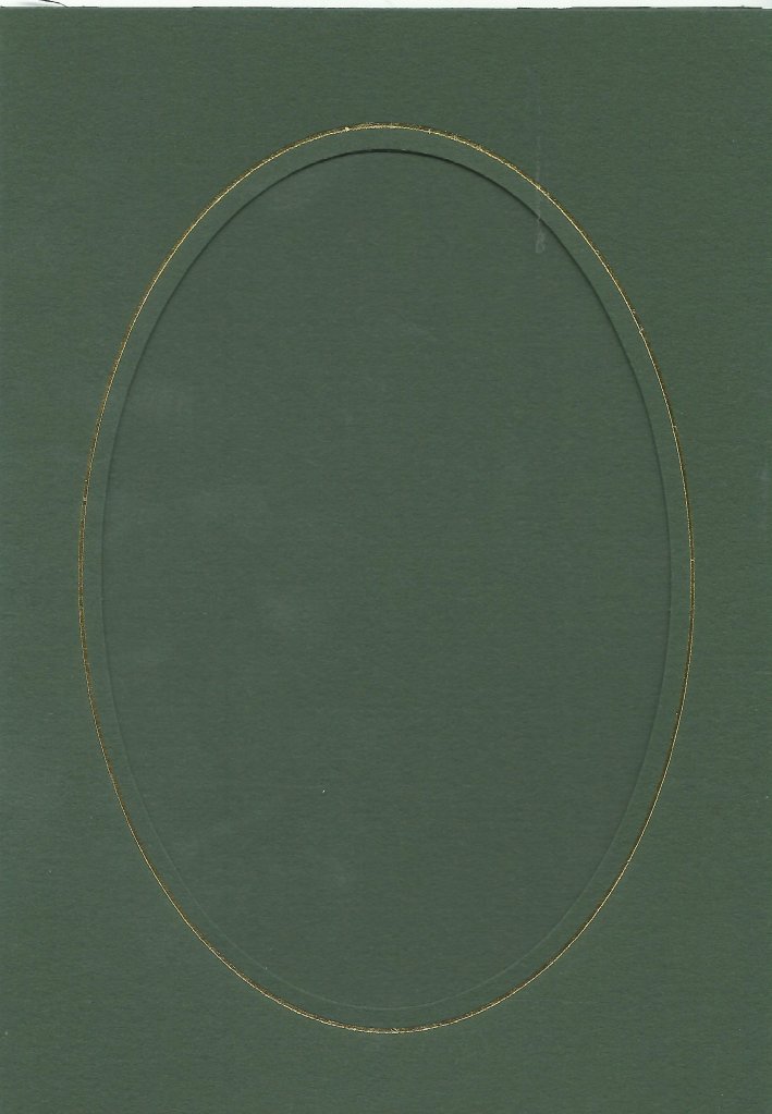 PK021-24 Dark Green Double Fold with Medium Oval Aperture Pack of 5 Cards