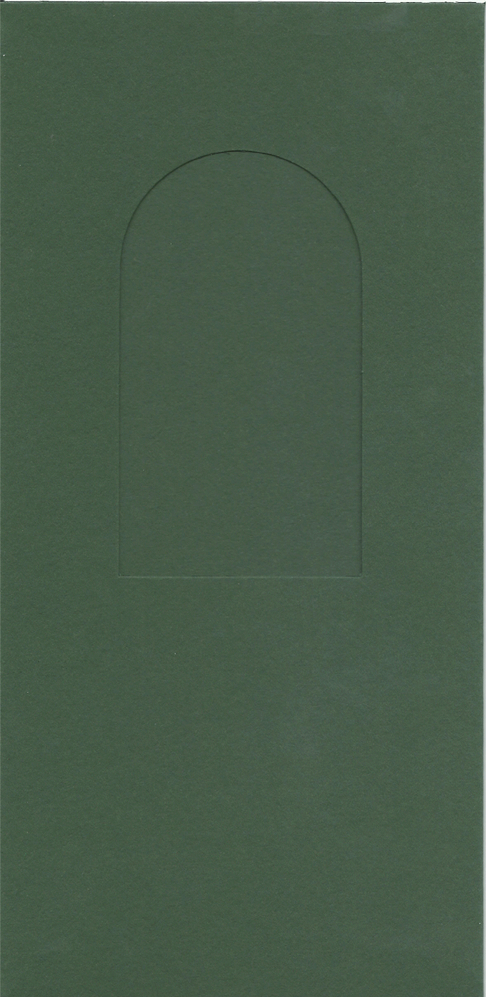 PK279-24 Green Double Fold with Arched Aperture.  Pack of 5 Cards 