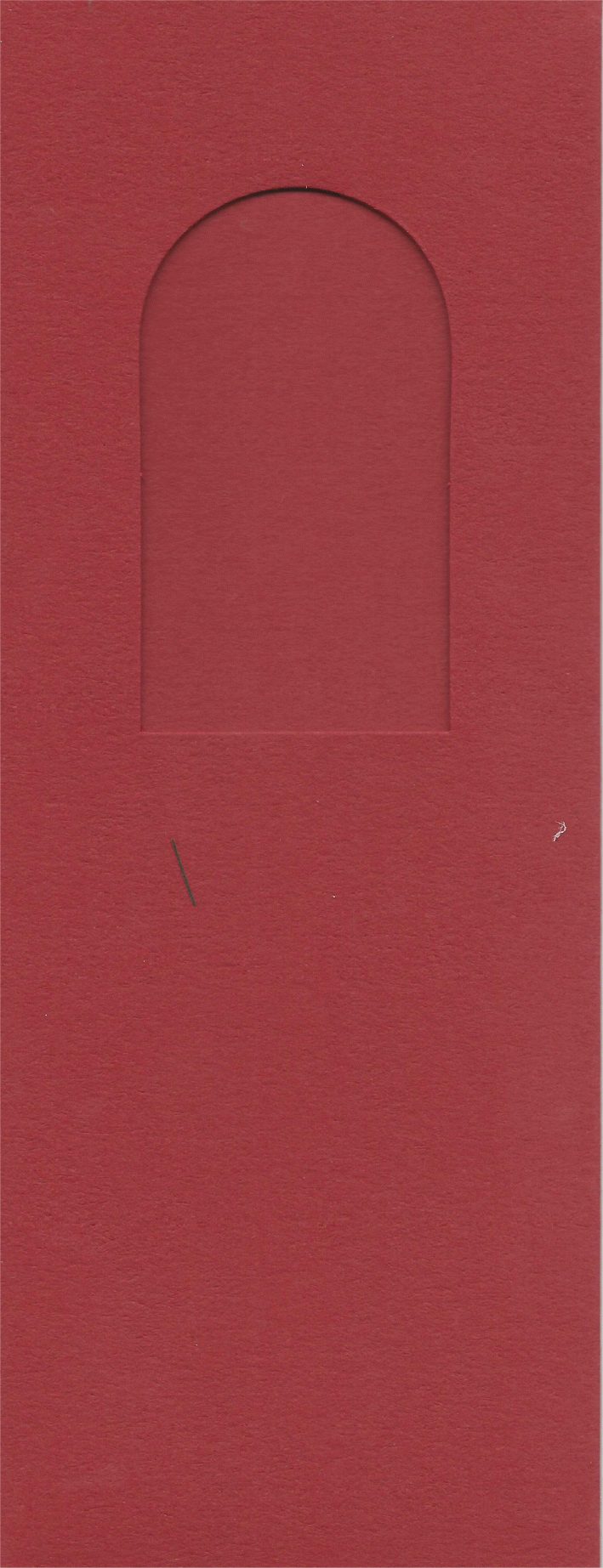 PK282-18 Red Double Fold with Small Arched Aperture.  Pack of 5 Cards    