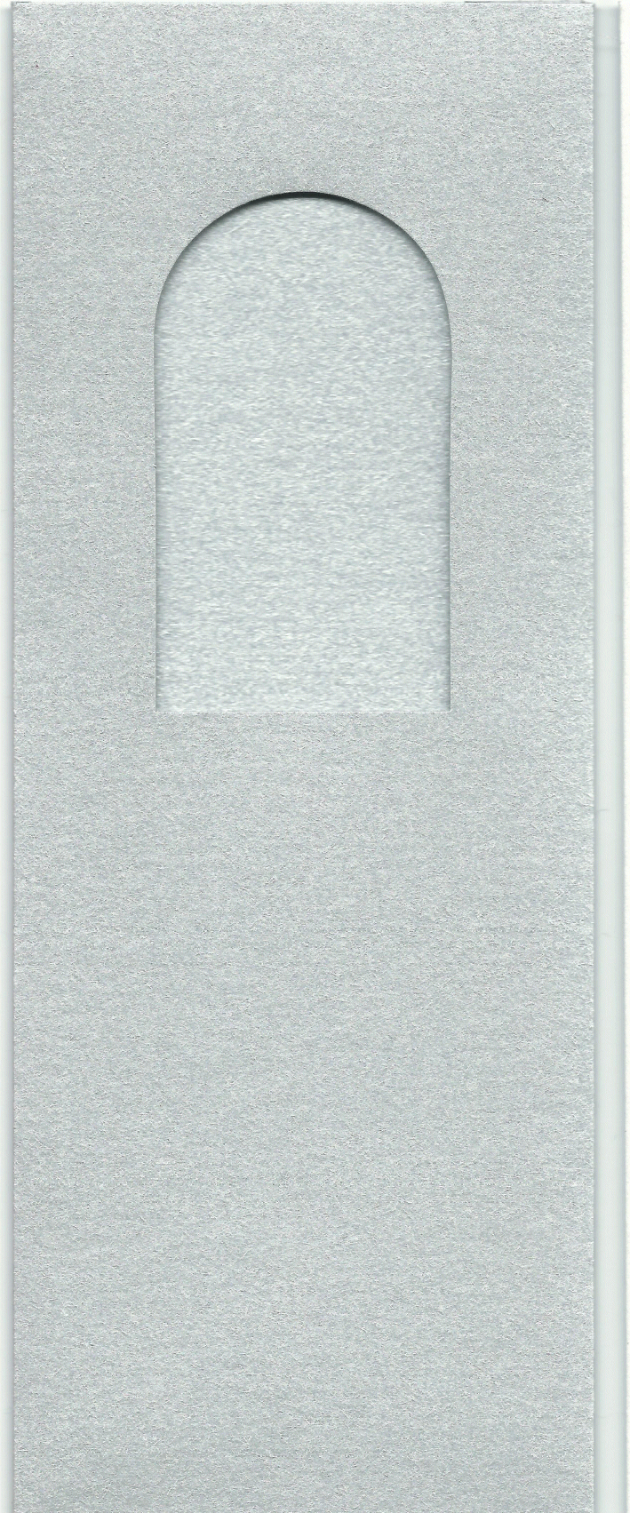 PK282A-82 Silver Double Fold with Small Arched Aperture.  Pack of 5 Cards 