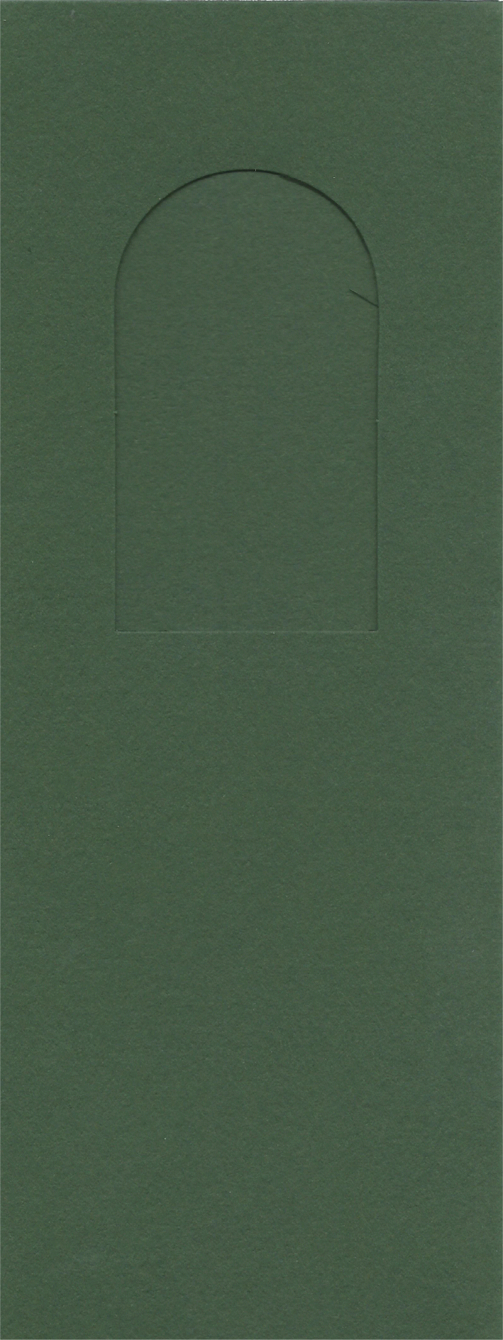 PK282-24 Dark Green Double Fold with Small Arched Aperture.  Pack of 5 Cards      