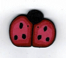 1103.L Large Cranberry Ladybug  by Just Another Button Company