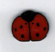  1104.M Medium Red Ladybug  by Just Another Button Company