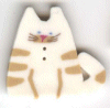 1150.S Small White Cat  by Just Another Button Company 