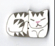 1161 Sleeping White Cat  by Just Another Button Company 