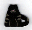  1138.L Large Very Black Cat by Just Another Button Company