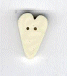3336.M Medium White Velvet Heart : by Just Another Button Company