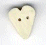 3336.S Small White Velvet Heart : by Just Another Button Company