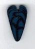 3338.L Large Blue Velvet Heart : by Just Another Button Company