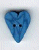 3342.S Small Bluejay Velvet Heart : by Just Another Button Company