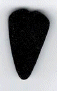 3438.L Large Black Heart  : by Just Another Button Company