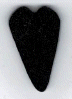 3438.X Extra Large Black Heart : by Just Another Button Company