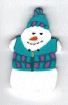 4425 Teal Snowman by Just Another Button Company