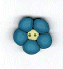 2222.S Small Blue Flower by Just Another Button Company