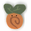 2309.S Small Pumpkin Swirly Bud by Just Another Button Company