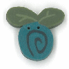 2312.S Small Ocean Blue Swirly Bud by Just Another Button Company