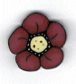 cb1006.L Large Raspberry Wildflower  by Just Another Button Company