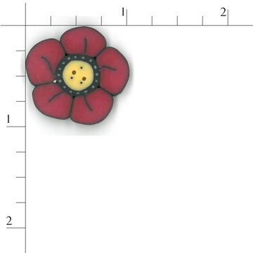 cb1007.L Large Strawberry Wildflower by Just Another Button Company