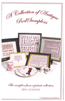 #398 A Collection of Antique Red Samplers  by JWB Designs