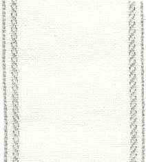 Bethany Antique White/Silver 27 count Linen.Half Metre 50cm x 7cm (2.8") 