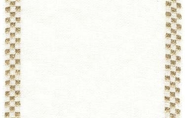 Checkers Antique White/Gold 27 count Linen. Per Metre 100cm x 12.5cm  (4.7")