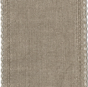 Natural Scalloped Border. 24 count Linen. Yard 36" x  4.8"  Discontinued 