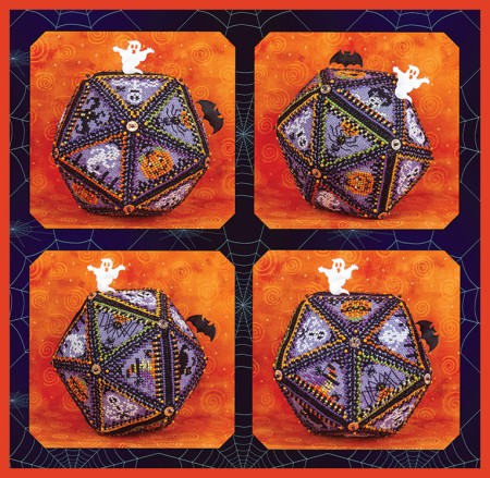  	 JN343 20 Haunted Windows Halloween Pentagon Ball Limited Edition Printing by Just Nan -  Only 6 in stock 