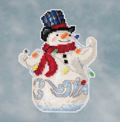 JS20-1611 Snowman with Lights by Mill Hill 