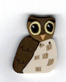 1187.L Large Owl  by Just Another Button Company 