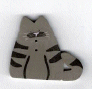 1206.L Large Grey Cat   by Just Another Button Company 