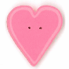 3519.L Large Happy Pink Heart : by Just Another Button Company