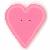 3519.S Small Happy Pink Heart  : by Just Another Button Company