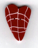 rw1003 Red & White Plaid Heart  by Just Another Button Company