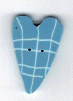 bw1003 Blue & White Plaid Heart   : by Just Another Button Company