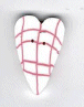 tc1002  White & Pink Plaid Heart  by Just Another Button Company