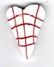 rw1002   White & Red Plaid Heart  : by Just Another Button Company