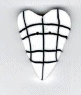 ss 1002  White & Black Plaid Heart  by Just Another Button Company