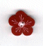 rw1006.S Small Geranium - Red & White by Just Another Button Company