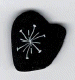 4691.L Large Black Snowflake Mitten by Just Another Button Company