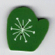 4692.L Large Green Snowflake Mitten by Just Another Button Company