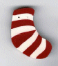 4523.S Small Red Striped Stocking  by Just Another Button Company